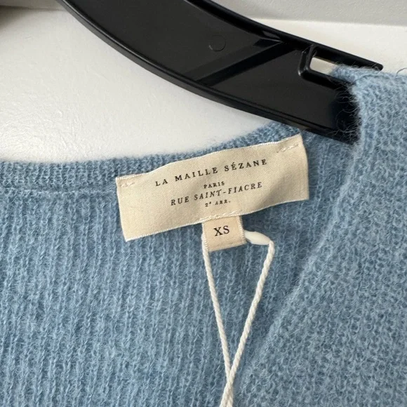 Sezane Barry Cardigan in Sky Blue - Picture 4 of 8
